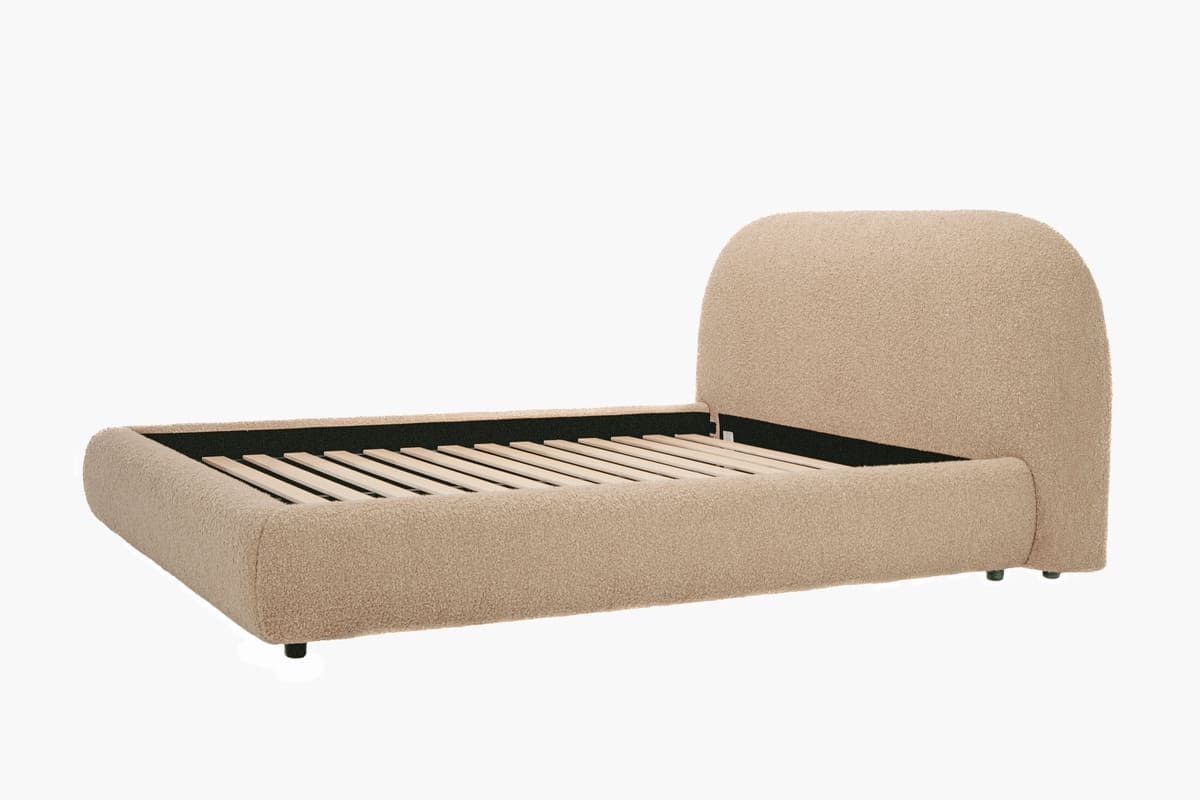 Solana Bed - Curved Boucle Modern - detail view 45