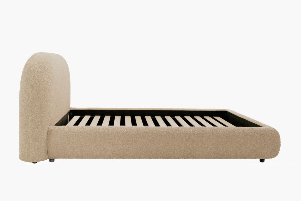 Solana Bed - Curved Boucle Modern - detail view 48