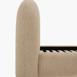 Solana Bed - Curved Boucle Modern
