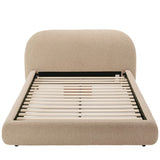 Solana Bed - Curved Boucle Modern