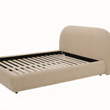 Solana Bed - Curved Boucle Modern