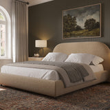 Solana Bed - Curved Boucle Modern