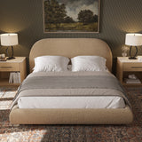 Solana Bed - Curved Boucle Modern