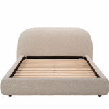 Solana Bed - Curved Boucle Modern
