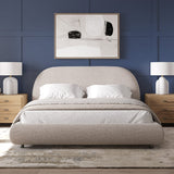 Solana Bed - Curved Boucle Modern