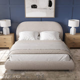 Solana Bed - Curved Boucle Modern