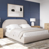 Solana Bed - Curved Boucle Modern