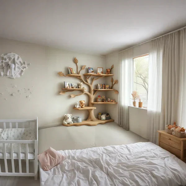 Handmade Natural Wood Tree Kids Bookshelf - SINLTB147 - alternate view