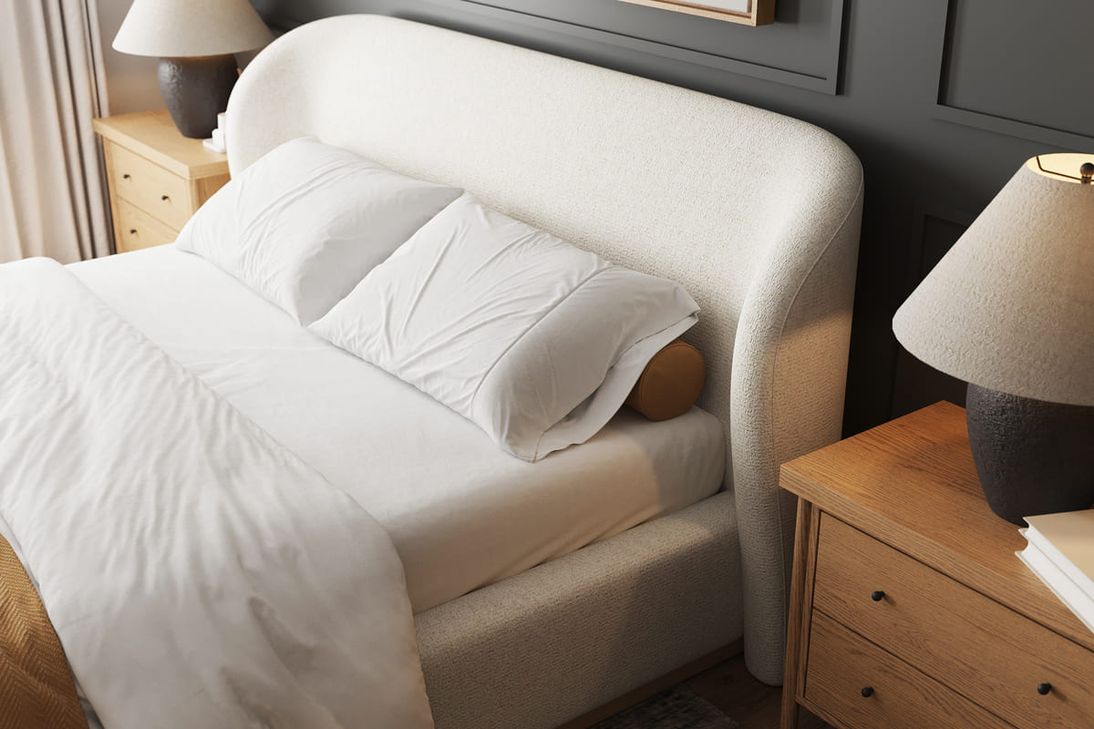 Tribeca Bed - Curved Modern Bed - detail view 5
