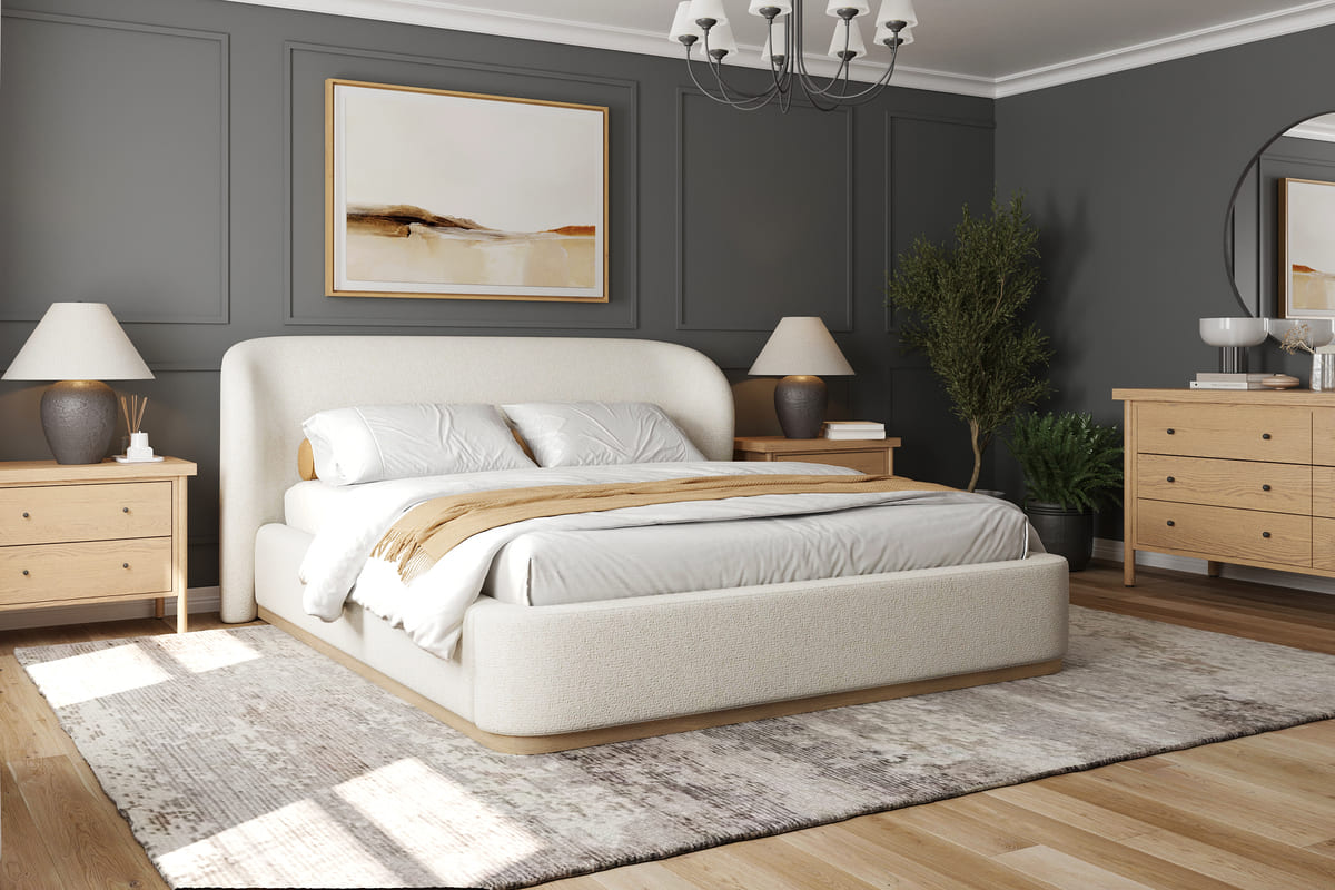 Tribeca Bed - Curved Modern Bed - detail view 4
