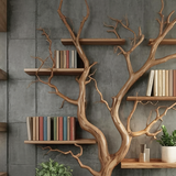 Tree Bookshelf - Handmade Driftwood Wall Mounted Bookcase